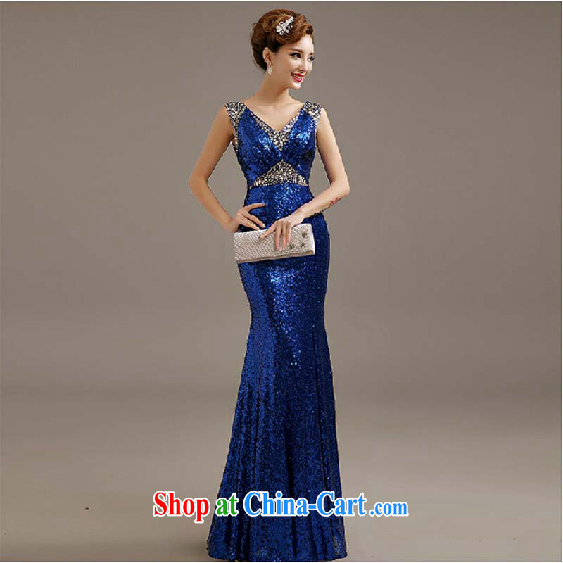 High-end custom, dress, long summer 2015 new banquet evening dress the people's congress, dress, blue tailored to please contact customer service, pure bamboo love yarn, and, shopping on the Internet