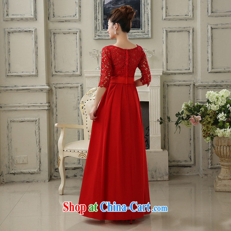 There is embroidery bridal 2015 new wedding dress toast serving short-field shoulder lace beauty and stylish long-sleeved bridesmaid clothing red long, did not return, it is embroidered bridal, and shopping on the Internet