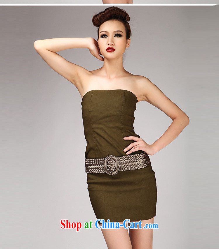 GOSSIP . D flying that evening chest bare minimum dress sexy short evening dress in Europe night dress dress 1445 army green L pictures, price, brand platters! Elections are good character, the national distribution, so why buy now enjoy more preferential! Health