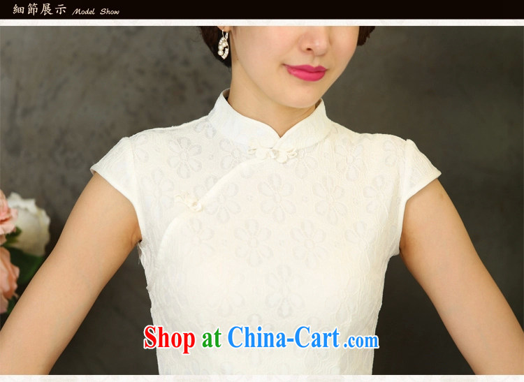 Oh, Bo 2015 new spring and summer Stylish retro dresses improved daily dress dress white XL pictures, price, brand platters! Elections are good character, the national distribution, so why buy now enjoy more preferential! Health