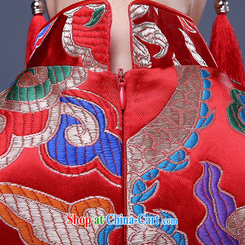 Wei Qi 2015 new bride wedding dress dresses bows service pregnant women red Chinese wedding dress long, short, short red, custom plus $30, Qi wei (QI WAVE), online shopping