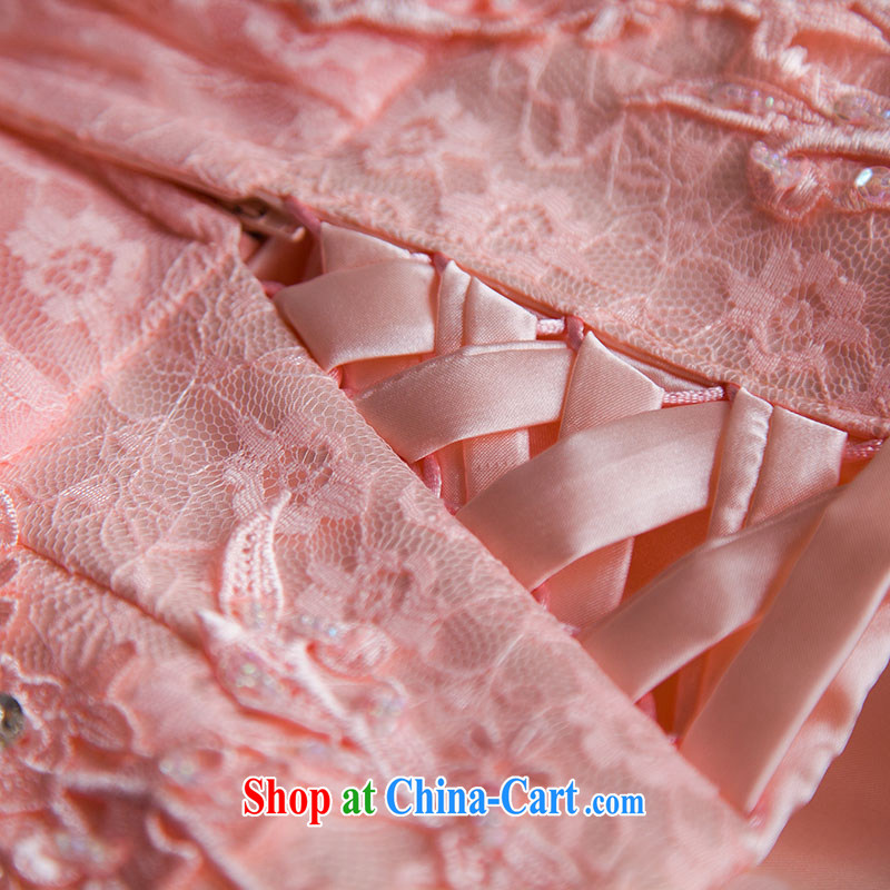 2015 new summer short, pink bridesmaid service shaggy skirts and sisters skirt double-shoulder lace bridal wedding toast serving meat pink. 7 Day Shipping does not return does not change, love, China, and, shopping on the Internet