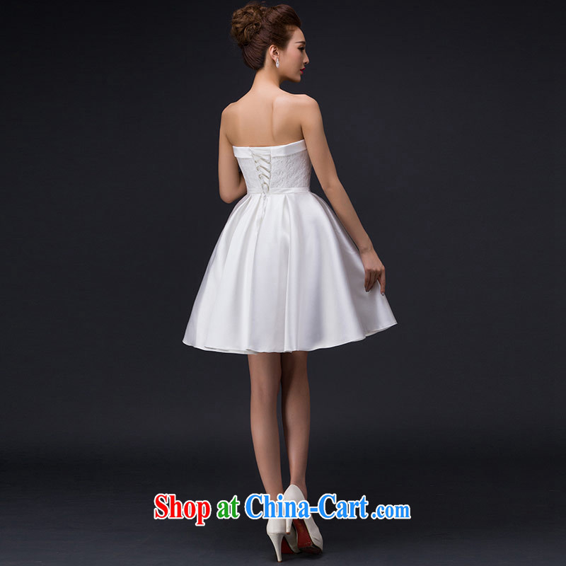 The china yarn new dress 2015 Korean wiped his chest lace waist in graphics thin strap shaggy dress bride small dress bridesmaid clothing white. size does not accept return, the china yarn, shopping on the Internet