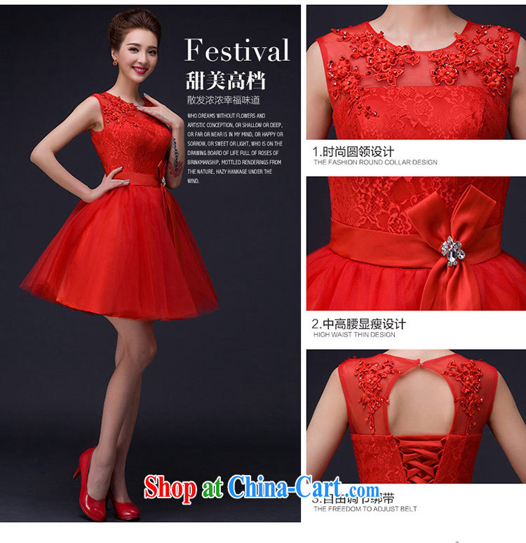 The china yarn wedding dresses 2015 new Korean sweet field shoulder parquet drill bow-tie small red dress Red. size does not accept return pictures, price, brand platters! Elections are good character, the national distribution, so why buy now enjoy more preferential! Health