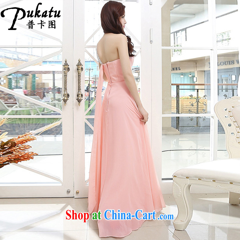 The card the 2015 New Beauty video thin sexy Snow-woven dresses, stylish and elegant wedding dress pink XL, the figure (PUKATU), online shopping
