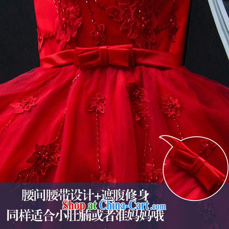Summer 2015 new bride toast wedding serving short red stylish and wiped his chest strap Evening Dress dresses women's clothing show clothing dress the wedding dress red made 7 Day Shipping does not return does not change, love, China, and, online shopping