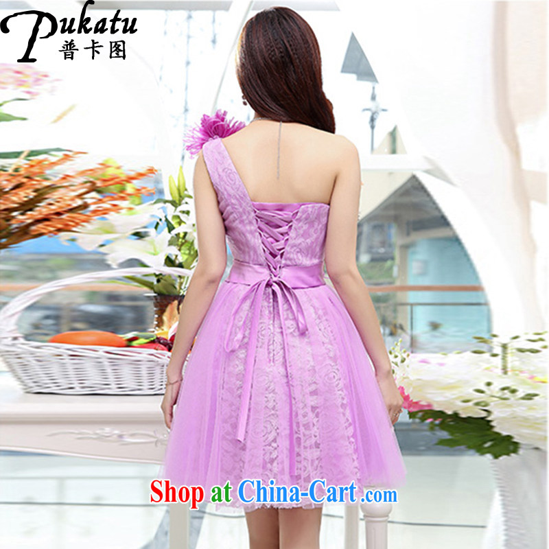 The card the 2015 new 3D flowers shaggy dress with sexy chest bare the root dresses women's clothing wrapped around his chest high waist, shoulder lace dress purple XL, Republika Srpska, PUKATU), shopping on the Internet