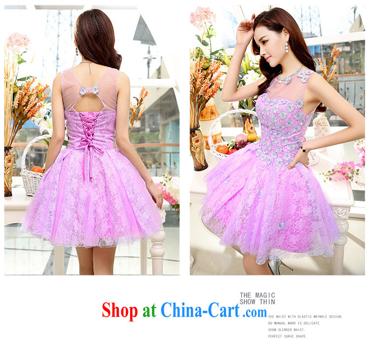 The card 2015 new dream flowers stylish shaggy dress dress with embroidery lace dresses purple XL pictures, price, brand platters! Elections are good character, the national distribution, so why buy now enjoy more preferential! Health