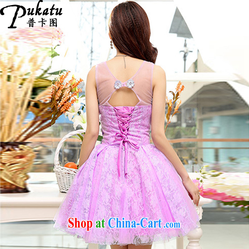 The card 2015 new dream flowers stylish shaggy dress dress with embroidery lace dresses purple XL, Republika Srpska, PUKATU), shopping on the Internet