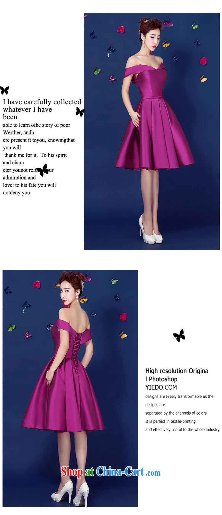 Pure bamboo love yarn exclusive evening dress summer 2015 new Korean lace a shoulder sleeveless bridal bridesmaid toast banquet annual purple tailored contact Customer Service pictures, price, brand platters! Elections are good character, the national distribution, so why buy now enjoy more preferential! Health