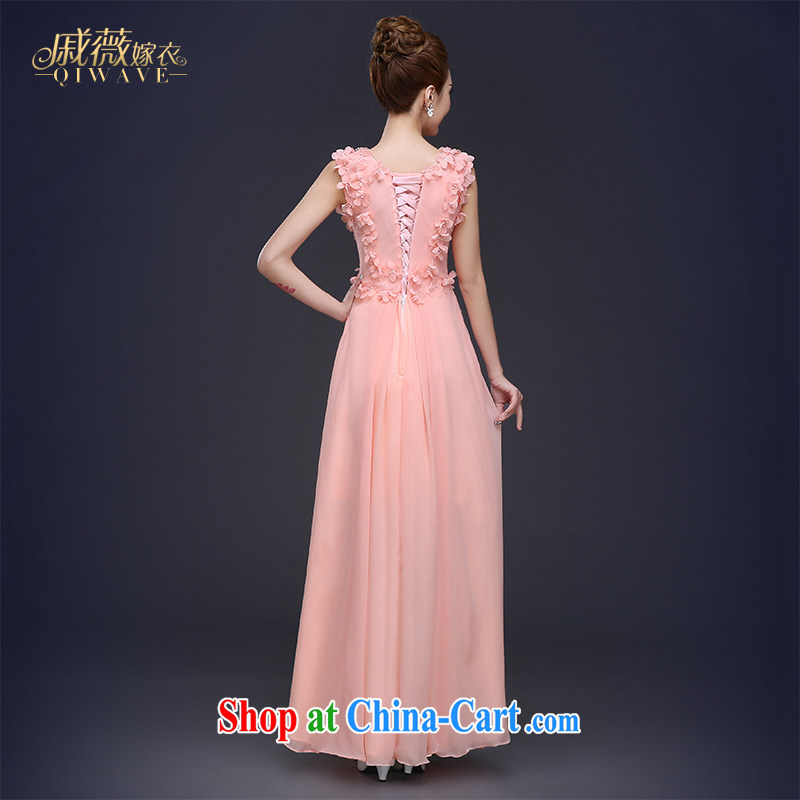 Ms Audrey EU Qi 2015 summer New Products pink bridal gown dress long bows, serving double-shoulder strap large, pregnant women with upper body and elegant flower girl dresses rose red XL, Qi wei (QI WAVE), online shopping