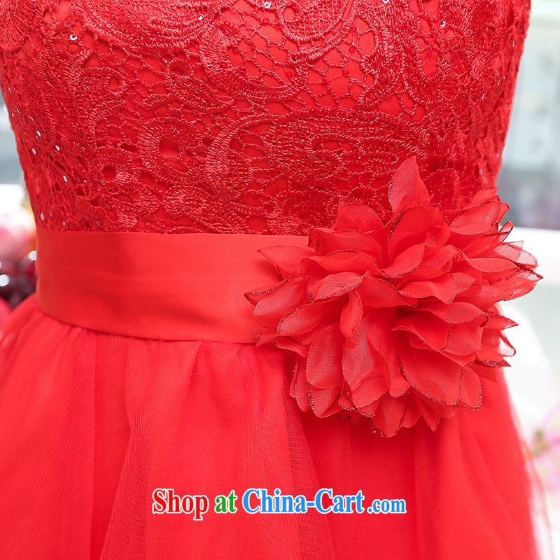 Access to and the Su-2015, new bride's bare chest shaggy show dresses short before long after serving toast Evening Dress straps bridesmaid dress summer 1538 A red XL, access to good. The show, shopping on the Internet