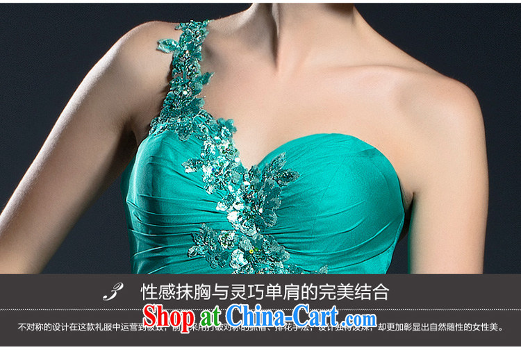 Bridal Fashion banquet single shoulder dress 2015 new toast summer clothing moderator dress long, the code dress high waist 402401334 green XXL code 30 days pre-sale pictures, price, brand platters! Elections are good character, the national distribution, so why buy now enjoy more preferential! Health