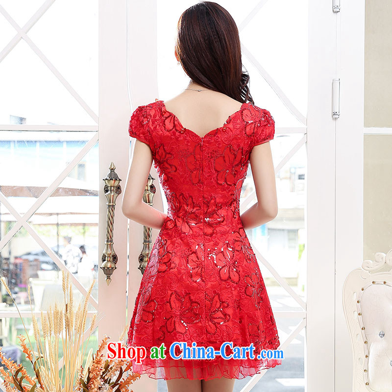 Access to and the Sau 2015 spring and summer new bride wedding dress toast clothing cheongsam dress red stylish lace beauty back to the cheongsam 1552 A red XXL, on their own, the show, and, shopping on the Internet