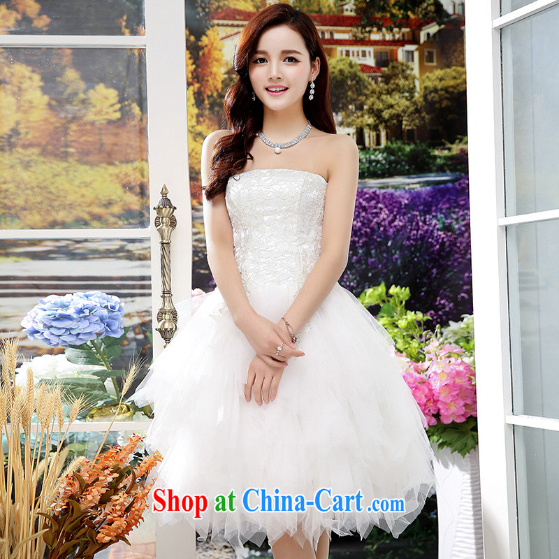 Access to and the Su-2015, new bride toast. Summer wedding dress, short stylish erase chest red wedding dresses small girl 1556 A white XL, on their own, the show, and, on-line shopping