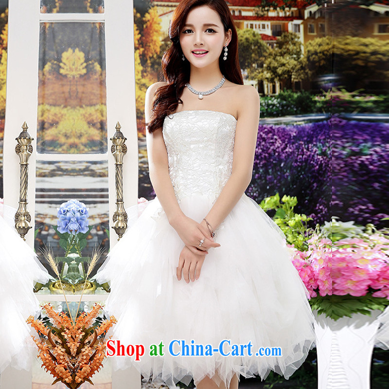 Access to and the Su-2015, new bride toast. Summer wedding dress, short stylish erase chest red wedding dresses small girl 1556 A white XL, on their own, the show, and, on-line shopping