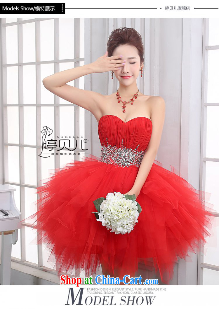 Ting Beverly bridal toast serving summer wedding dress 2015 New Evening Dress short red bridesmaid wiped his chest back doors and red XL pictures, price, brand platters! Elections are good character, the national distribution, so why buy now enjoy more preferential! Health