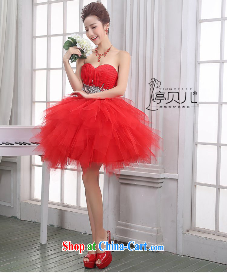 Ting Beverly bridal toast serving summer wedding dress 2015 New Evening Dress short red bridesmaid wiped his chest back doors and red XL pictures, price, brand platters! Elections are good character, the national distribution, so why buy now enjoy more preferential! Health
