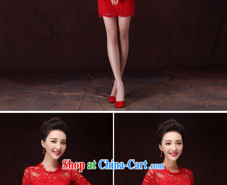 And Jacob his bride's toast clothing wedding dress back doors spring and summer 2015 new large red long-sleeved lace bow-tie the wedding dress dresses red L pictures, price, brand platters! Elections are good character, the national distribution, so why buy now enjoy more preferential! Health