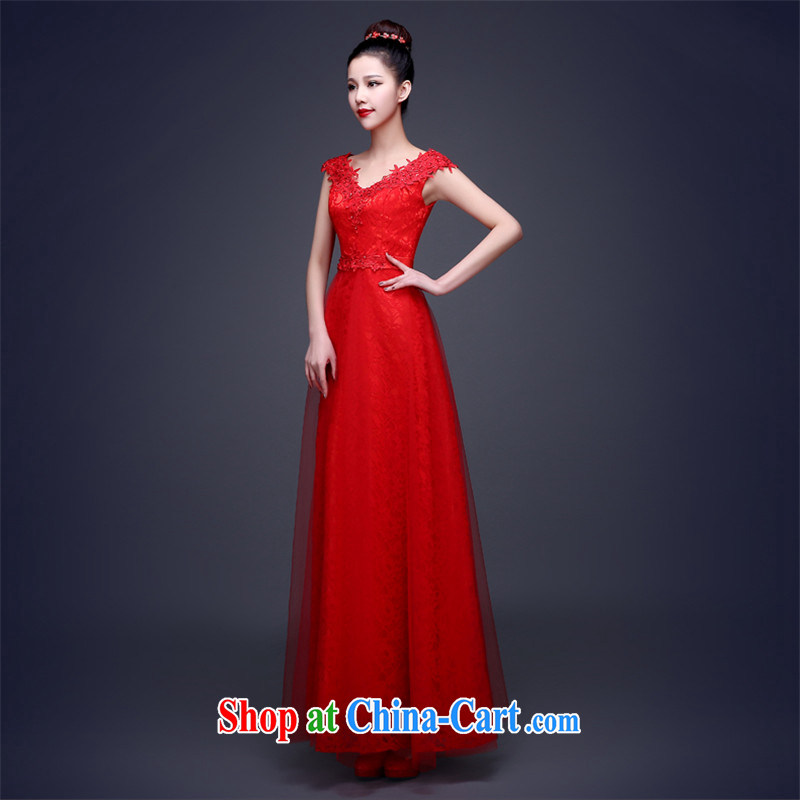 Love, according to China's 2015 spring new bride wedding dress double-shoulder-length, with red lace Korean bows serving the serving dinner serving high-end atmosphere red made 7 Day Shipping does not return does not change, love, and, shopping on the Int