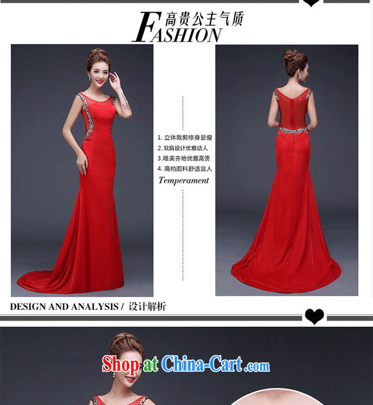 Love, in accordance with Chinese wedding dresses bridal toast serving New 2015 banquet dress long, shoulders, and back exposed small-tail wood drill red high stretch video thin red made 7 Day Shipping does not return not-for-pictures, price, brand platters! Elections are good character, the national distribution, so why buy now enjoy more preferential! Health