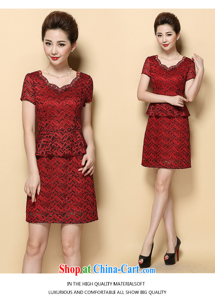 Feng Fei, Colombia hope 2015 new summer beauty mother short-sleeved dresses temperament leave two-piece wedding dress #6385 red XL pictures, price, brand platters! Elections are good character, the national distribution, so why buy now enjoy more preferential! Health