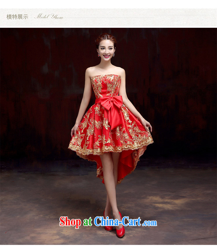 New bridal dresses red wedding dresses short before long dress beauty legs lace dress in wine red dress will not do not switch pictures, price, brand platters! Elections are good character, the national distribution, so why buy now enjoy more preferential! Health