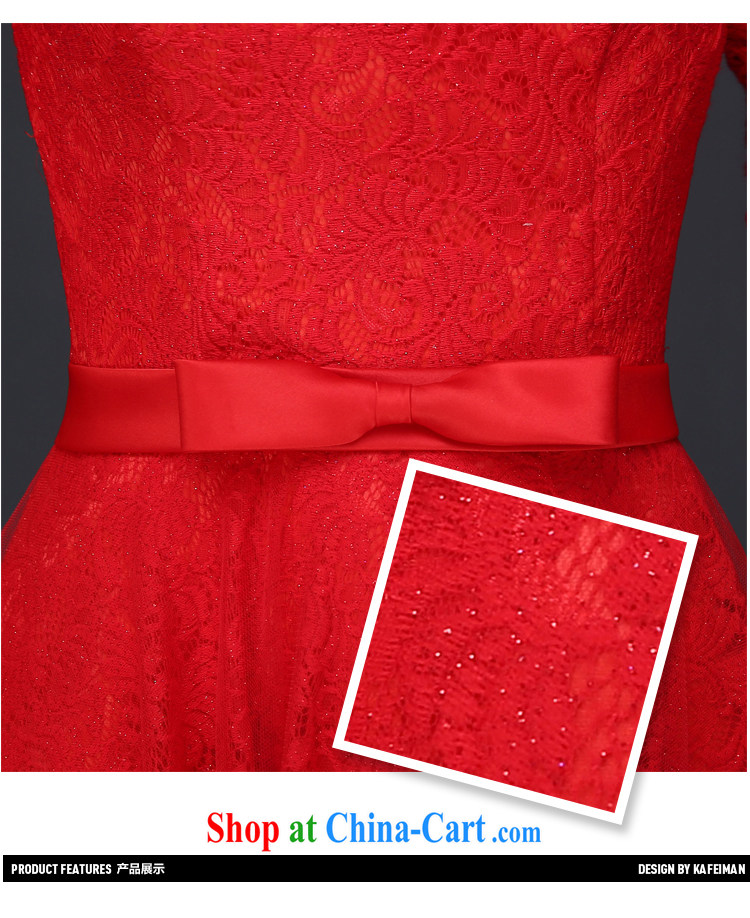 7 color 7 tone 2015 New red one shoulder marriages lace Korean bows service wedding dresses L 043 red M pictures, price, brand platters! Elections are good character, the national distribution, so why buy now enjoy more preferential! Health