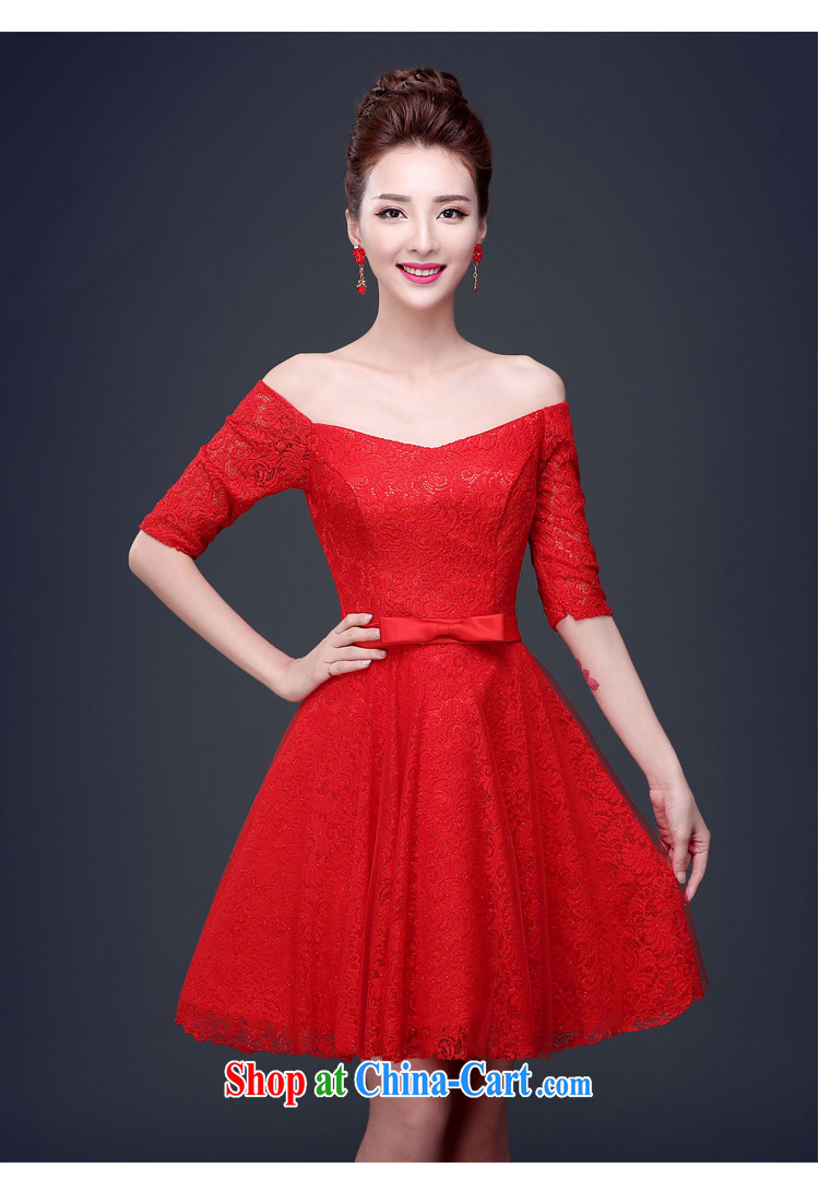 7 color 7 tone 2015 New red one shoulder marriages lace Korean bows service wedding dresses L 043 red M pictures, price, brand platters! Elections are good character, the national distribution, so why buy now enjoy more preferential! Health