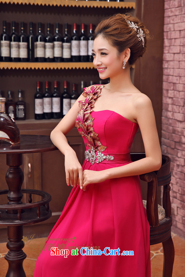 There is embroidery bridal 2015 New Evening Dress long wedding stylish wedding toast Service Bridal bridesmaid single shoulder the shoulder service beauty of red made no final pictures, price, brand platters! Elections are good character, the national distribution, so why buy now enjoy more preferential! Health