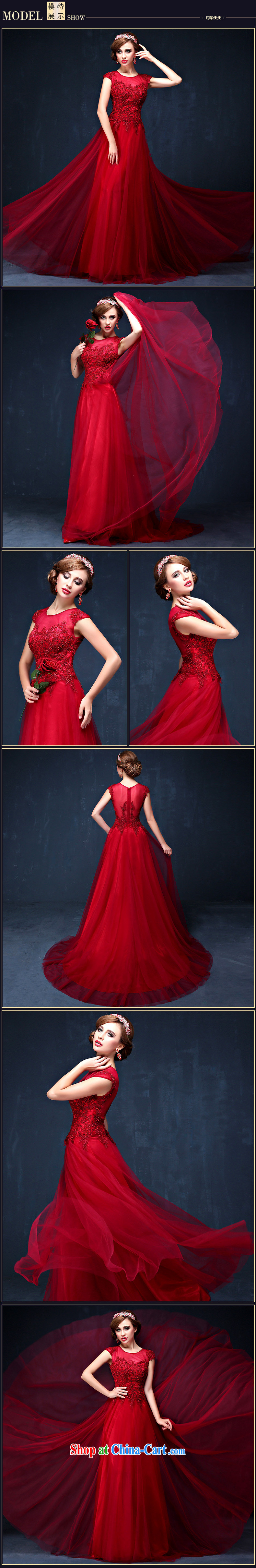 Bridal toast service summer 2015 new Korean shoulders wine red video thin banquet long marriage dress dark red XL (waist 2.3) pictures, price, brand platters! Elections are good character, the national distribution, so why buy now enjoy more preferential! Health