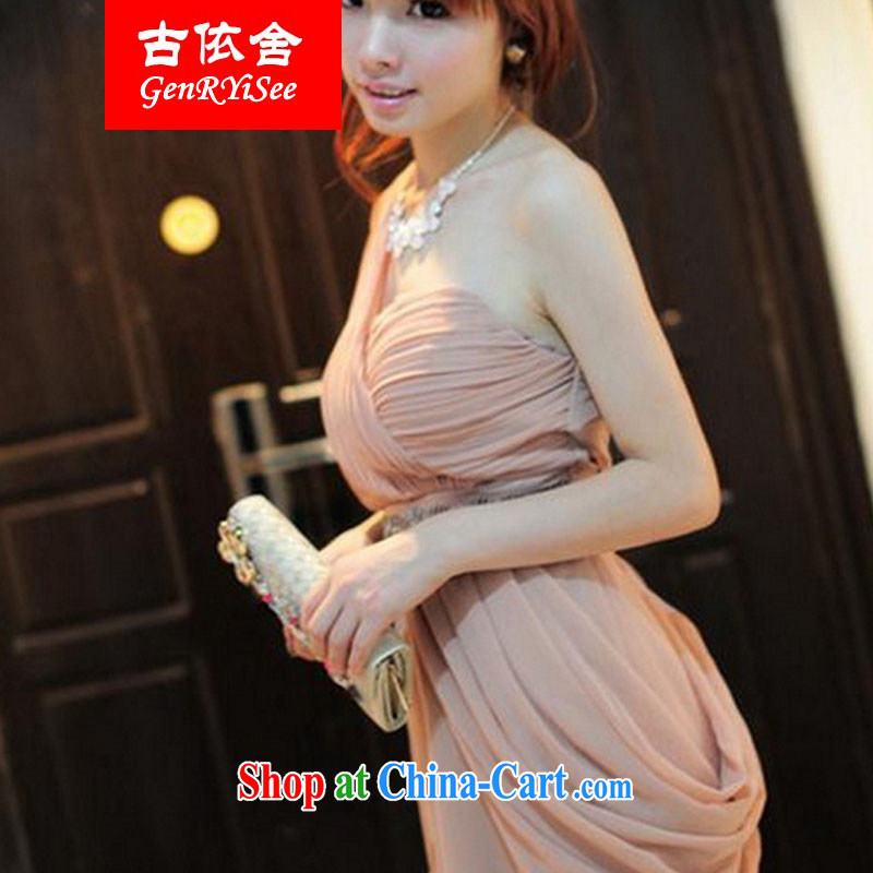 In accordance with ancient buildings 2015 summer new bridesmaid dress short, small dress bride wedding toast serving the shoulder bridesmaid clothing bare toner L, according to ancient buildings (GenRYiSee), online shopping