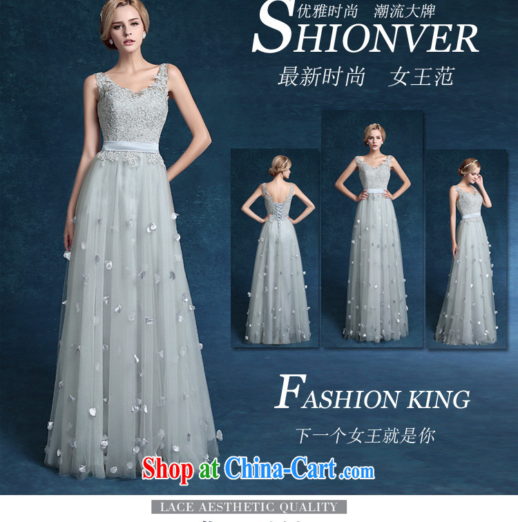 Connie focus 2015 New Evening Dress silver shoulders beauty bridal wedding toast service upscale stylish evening dress silver gray light gray tailored final pictures, price, brand platters! Elections are good character, the national distribution, so why buy now enjoy more preferential! Health