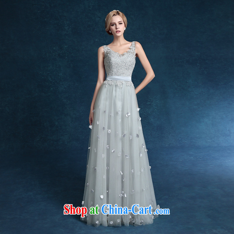Connie focus 2015 New Evening Dress silver gray double-shoulder cultivating marriages served toast exclusive fashion Evening Dress silver gray light gray tailored final, Kou Connie (JIAONI), online shopping