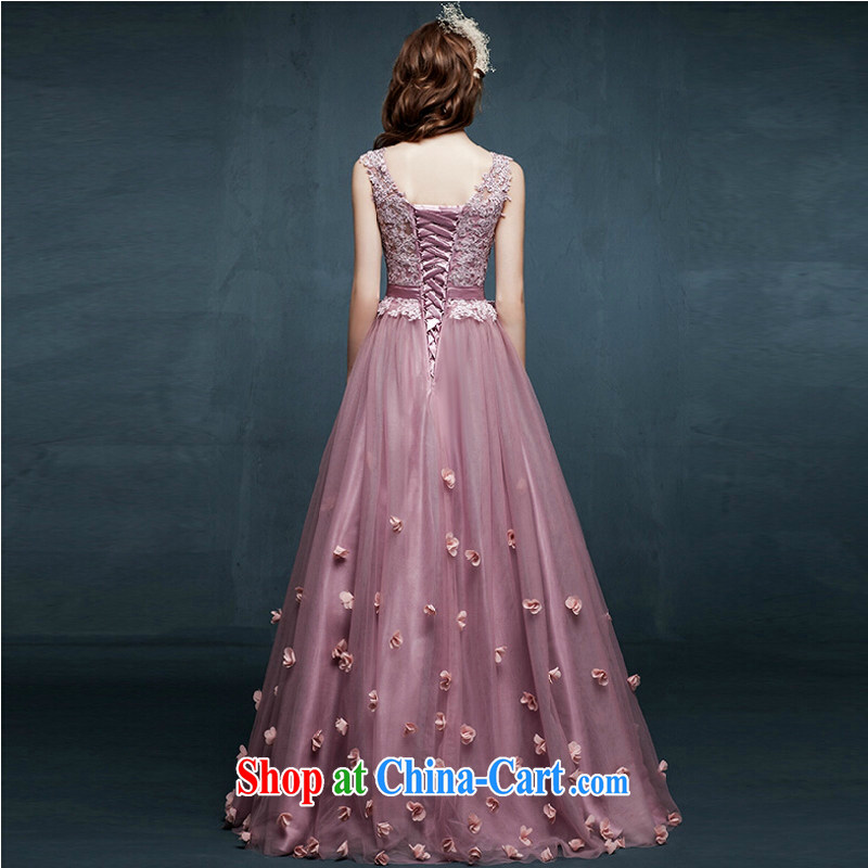Yong-yan and 2015 bridal gown wedding toast clothing 豆沙 color lace-long V collar strap evening dress dresses Red. size color is not final, and Yong-yan good offices, and shopping on the Internet
