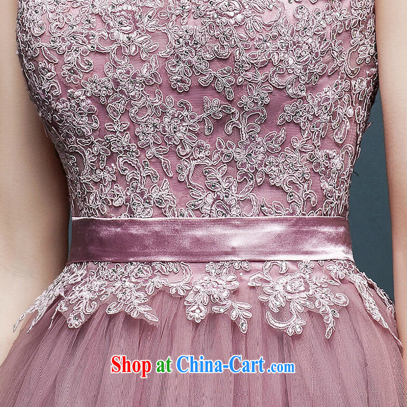 Yong-yan and 2015 bridal gown wedding toast clothing 豆沙 color lace-long V collar strap evening dress dresses Red. size color is not final, and Yong-yan good offices, and shopping on the Internet