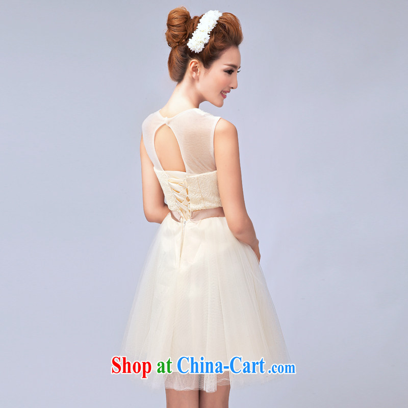 Love, according to China's 2015 wedding dresses short little dress bridesmaid dress sisters summer load new short dress the cute little dress bridesmaid dress sister with evening dress champagne color XXL, love, in accordance with China, shopping on the I