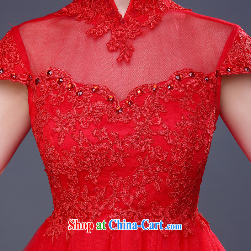 Jie MIA 2015 new wedding dresses red cheongsam dress short, the code marriages served toast summer short-sleeved short shipment Suzhou red L, Jake Mia, shopping on the Internet