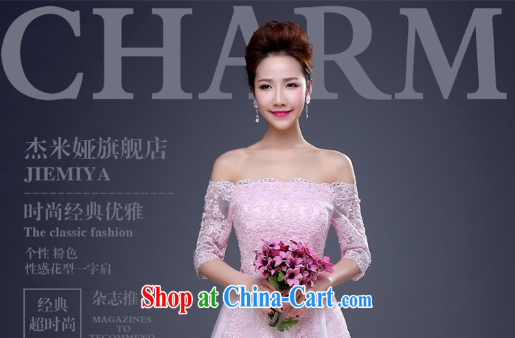 J. MIA 2015 bridal toast clothing Spring Summer dresses stylish evening dress short marriage, small red dress girls pink M pictures, price, brand platters! Elections are good character, the national distribution, so why buy now enjoy more preferential! Health