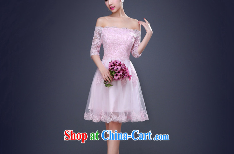 J. MIA 2015 bridal toast clothing Spring Summer dresses stylish evening dress short marriage, small red dress girls pink M pictures, price, brand platters! Elections are good character, the national distribution, so why buy now enjoy more preferential! Health