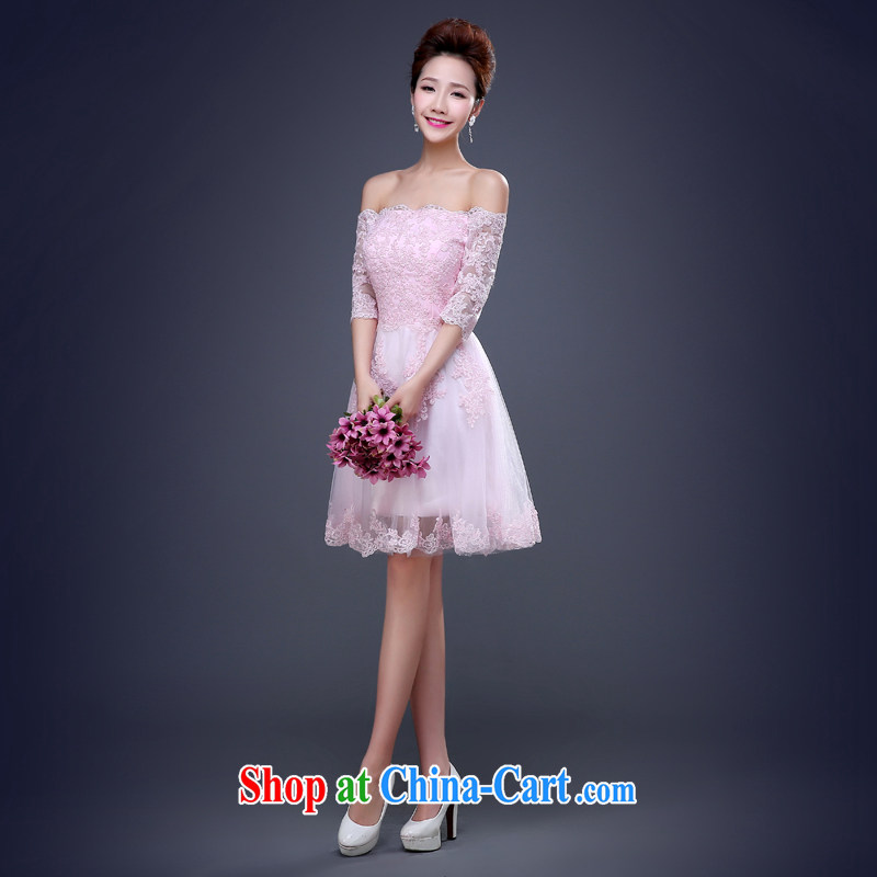 Cheng Kejie MIA 2015 bride's toast clothing Spring Summer dresses stylish evening dress short marriage, small red dress girls pink M, Jake Mia, shopping on the Internet
