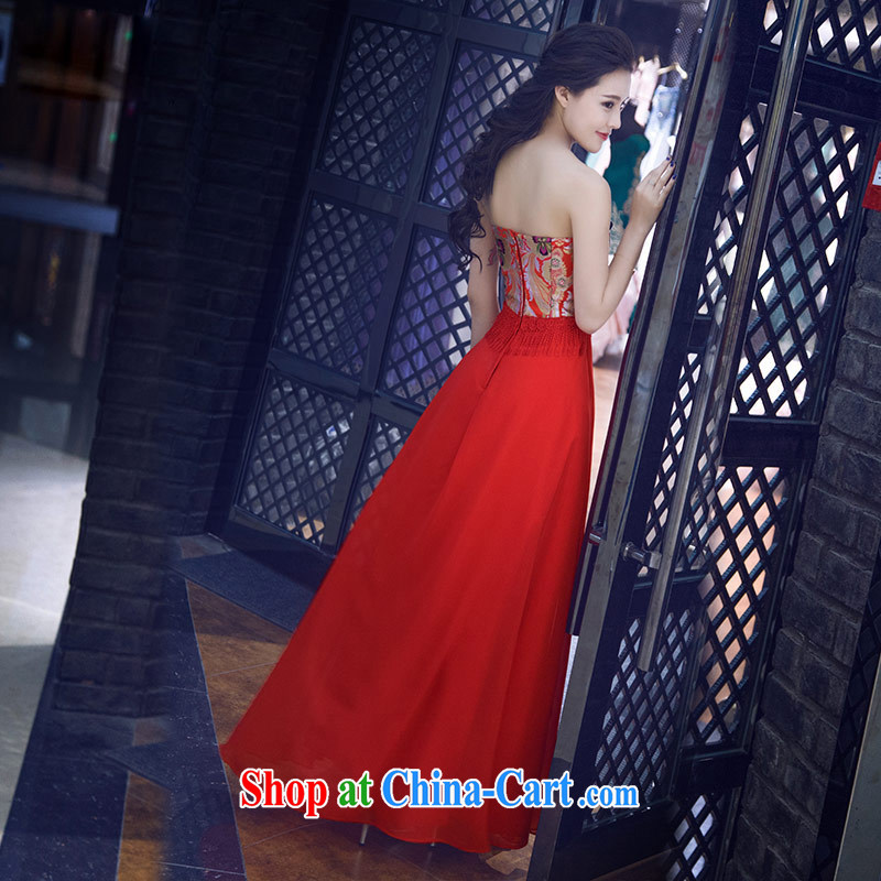 Love Life new 2015 Chinese antique chest off the shoulder embroidered long marriages red bows service flow, macrame Mary Magdalene, chest XXL, love life, and shopping on the Internet