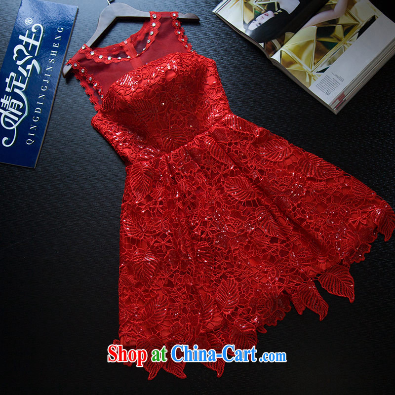 Love Life new 2015 stylish sweet field shoulder wiped chest Korean Red lace zipper, bridal video skinny dress the Field shoulder XXL, love life, and shopping on the Internet