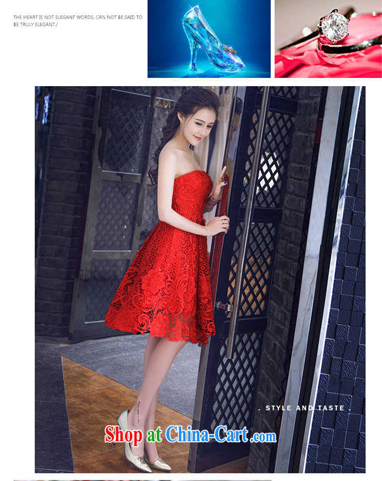 Love Life new 2015 Korean sweet Mary Magdalene chest lace zip short and knee red bridal toast service banquet small dress red XXL pictures, price, brand platters! Elections are good character, the national distribution, so why buy now enjoy more preferential! Health
