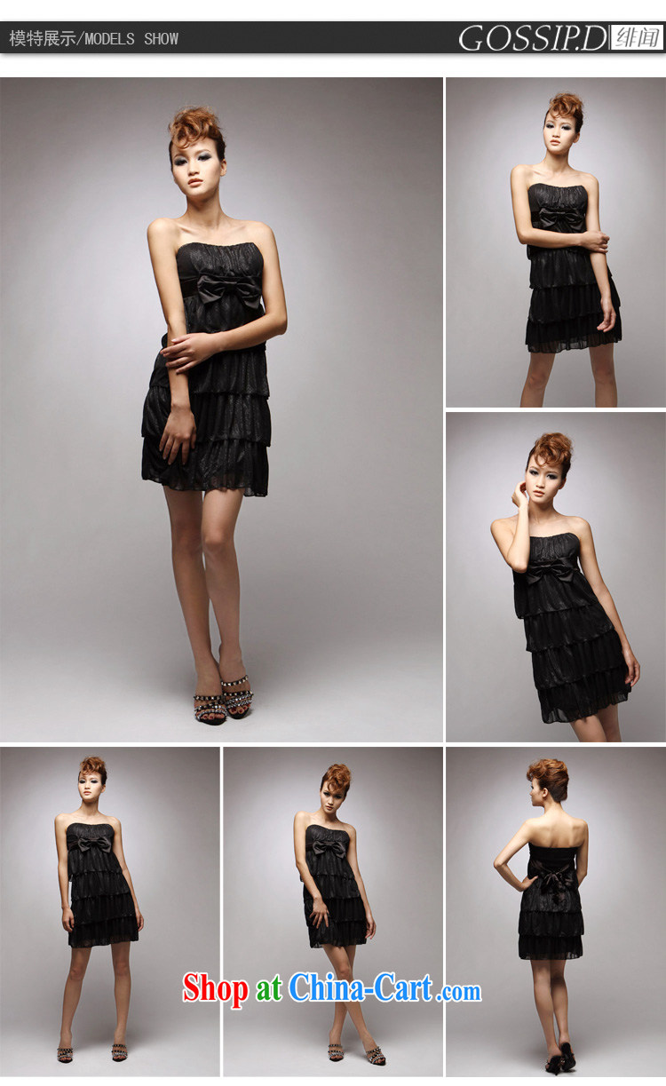 GOSSIP . D special 2014 European night sexy banquet wiped chest dress dress black beauty video thin dress 1030 black M pictures, price, brand platters! Elections are good character, the national distribution, so why buy now enjoy more preferential! Health
