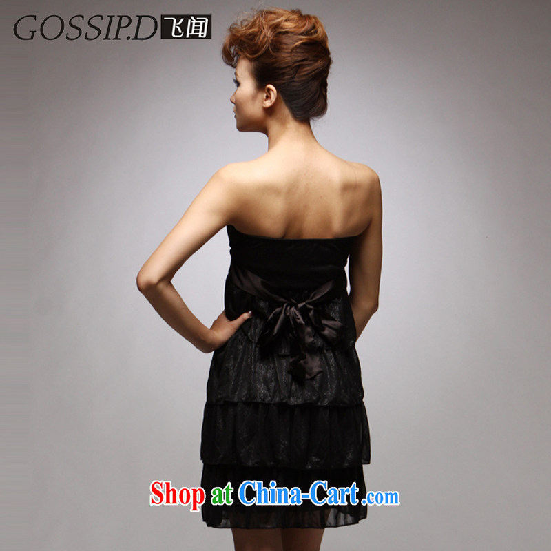 GOSSIP . D special 2014 European night sexy banquet wiped his chest dress dress black beauty video thin dress 1030 black M, GOSSIP . D, shopping on the Internet