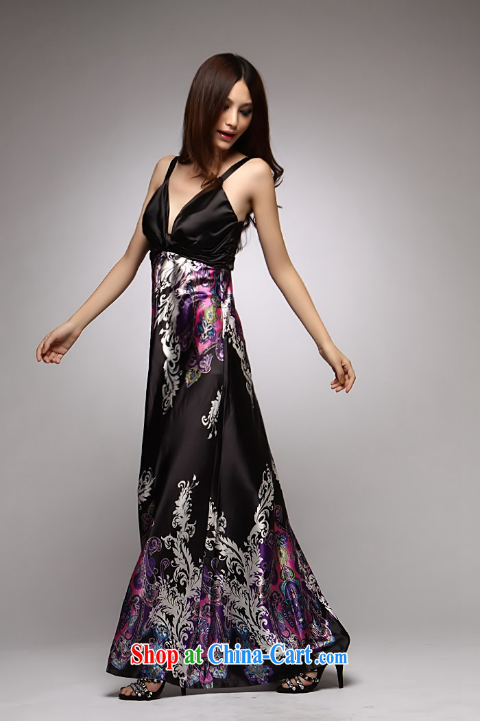 GOSSIP . D stars in Europe and America, with long dresses, Dinner Dance reception dress the Deep V Evening Dress GALLUS DRESS 1045 purple/black L pictures, price, brand platters! Elections are good character, the national distribution, so why buy now enjoy more preferential! Health
