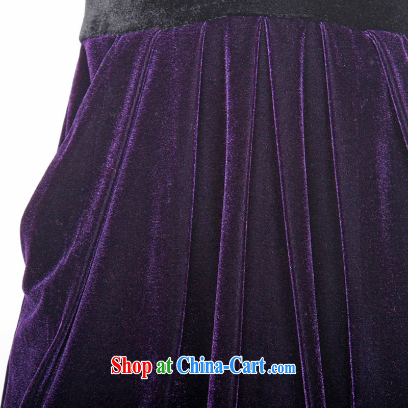 GOSSIP . D Fly Europe and heard the velvet dress dress beauty charm small dress shoulders banquet Evening Dress 1602 purple L, GOSSIP . D, shopping on the Internet