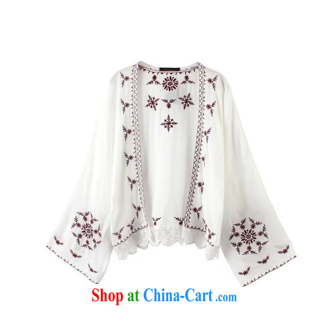 Close deals with clothing * European site 2015 summer new poster, resort style embroidery kimono-shirt DW 8808 black 8808 L pictures, price, brand platters! Elections are good character, the national distribution, so why buy now enjoy more preferential! Health