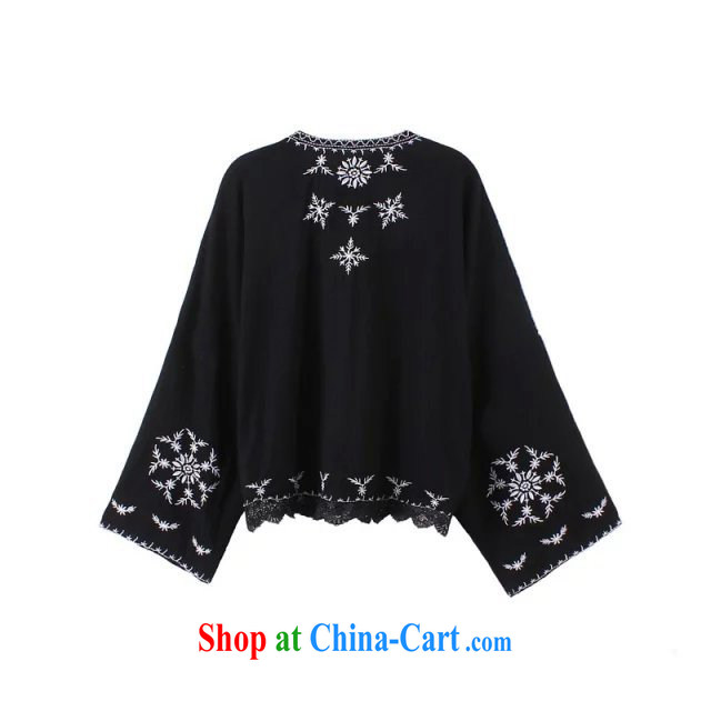 Close deals with clothing * European site 2015 summer new poster, resort style embroidery kimono-shirt DW 8808 black 8808 L pictures, price, brand platters! Elections are good character, the national distribution, so why buy now enjoy more preferential! Health